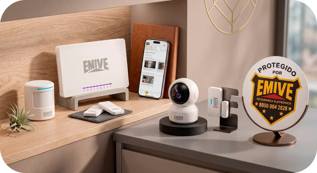 Imagem do kit de Segurança comercial da EMIVE